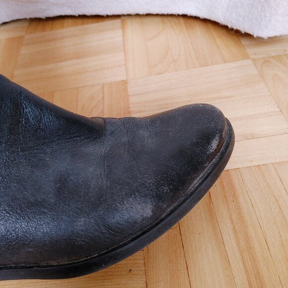 💯% Genuine Leather Over the knee Black Boots - low heels - size 36 - Picture 14 of 16